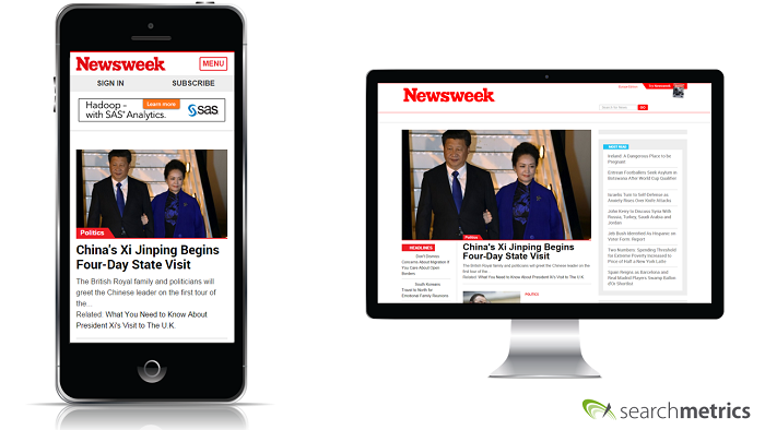 Newsweek mobil ve masaüstü görünüm