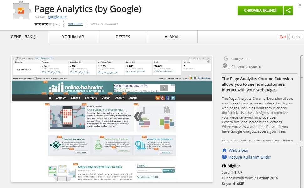 google-page-analytics