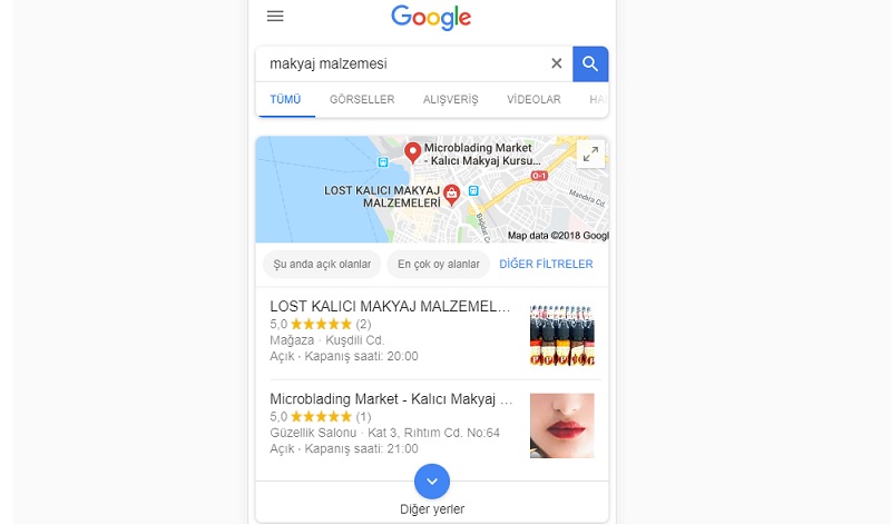 mobile-featured-snippets-map-location-haritalar
